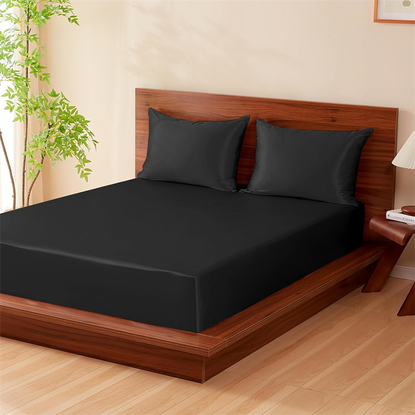 Silk Pillowcase Set - Gladde 3-delige set beddengoed van moerbeizijde,
