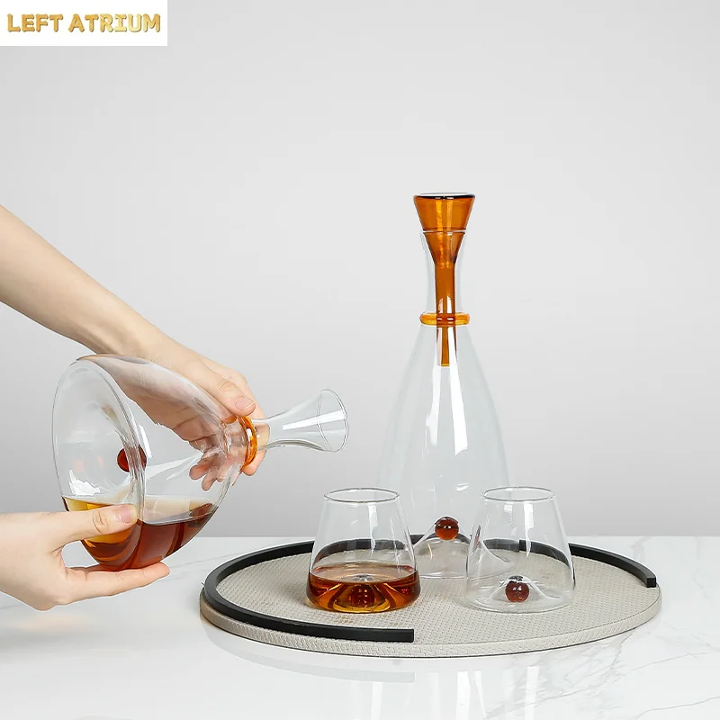 Glass Decanter Whiskey - Moderne minimalistische glazen karaf voor thuisbar,