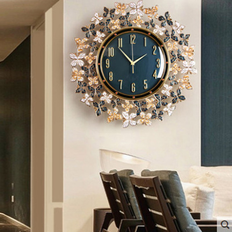 Luxury Lifestyle Fashion - Emaille Vlinderklok Wandklok Woonkamer Home Fashion