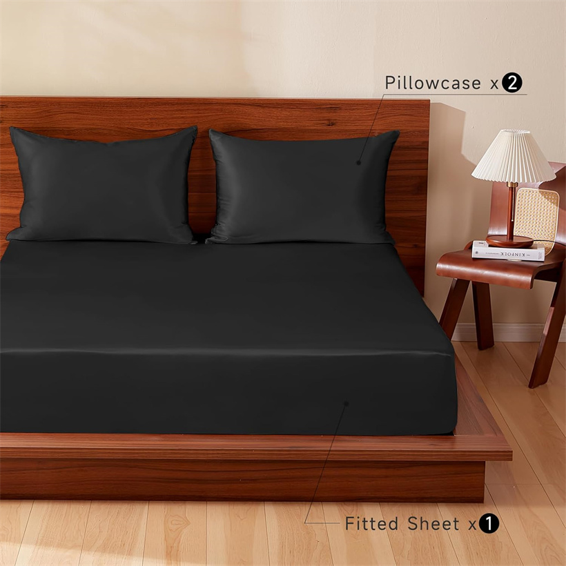 Gladde 3-delige set beddengoed - Silk Pillowcase Set recensie en prijs