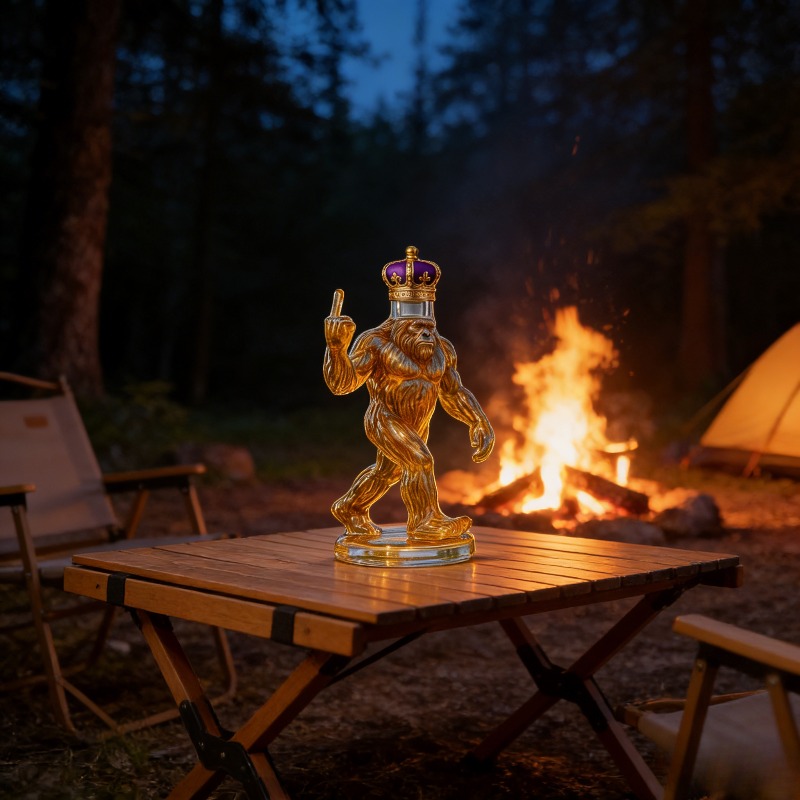Grappige Bigfoot Crown Whisky  - Glass Decanter Whiskey recensie en prijs