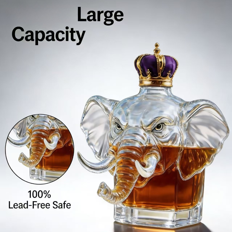 Unieke olifantenwhiskykaraf, g - Glass Decanter Whiskey recensie en prijs